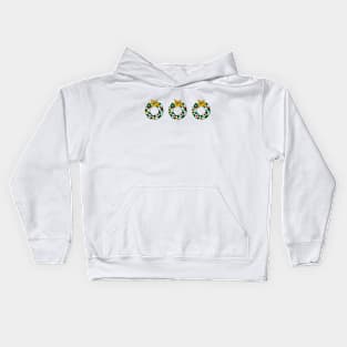 round christmas wreath Kids Hoodie